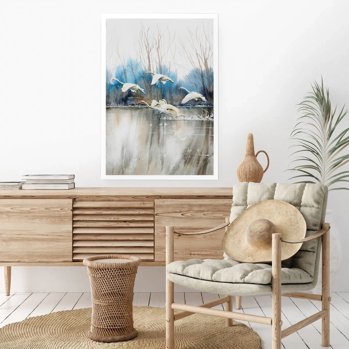 Plakat - Som i en fortælling om vilde svaner - 61x91 cm