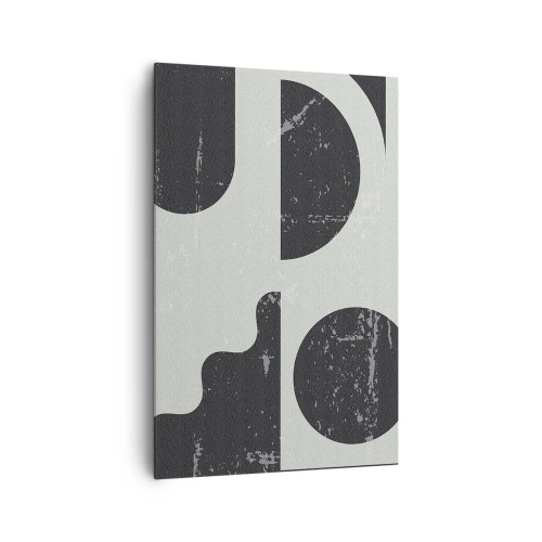 Lærredstryk - Billede på lærred - Komposition over og under - 80x120 cm