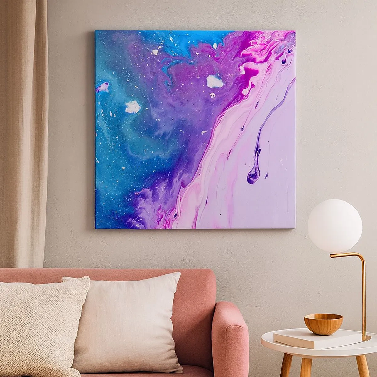 Lærredstryk - Billede på lærred - Yin og yang - 30x30 cm