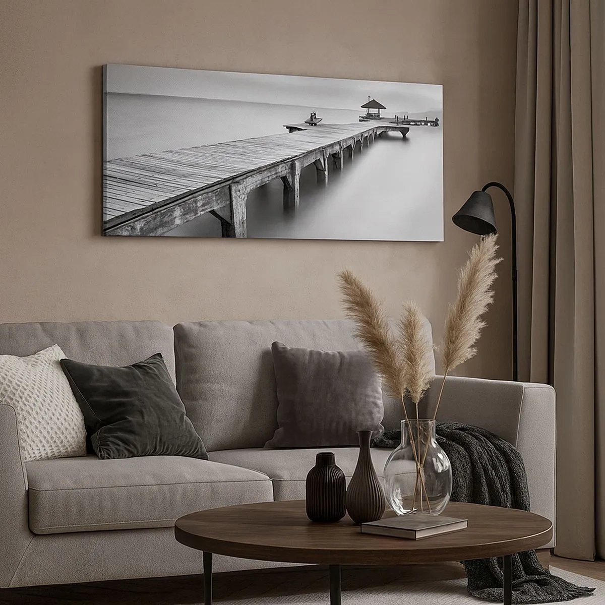 Lærredstryk - Billede på lærred - Ind i det fjerne - 100x40 cm