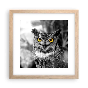 Plakat i ramme af lyst egetræ - Intet kan skjules - 30x30 cm