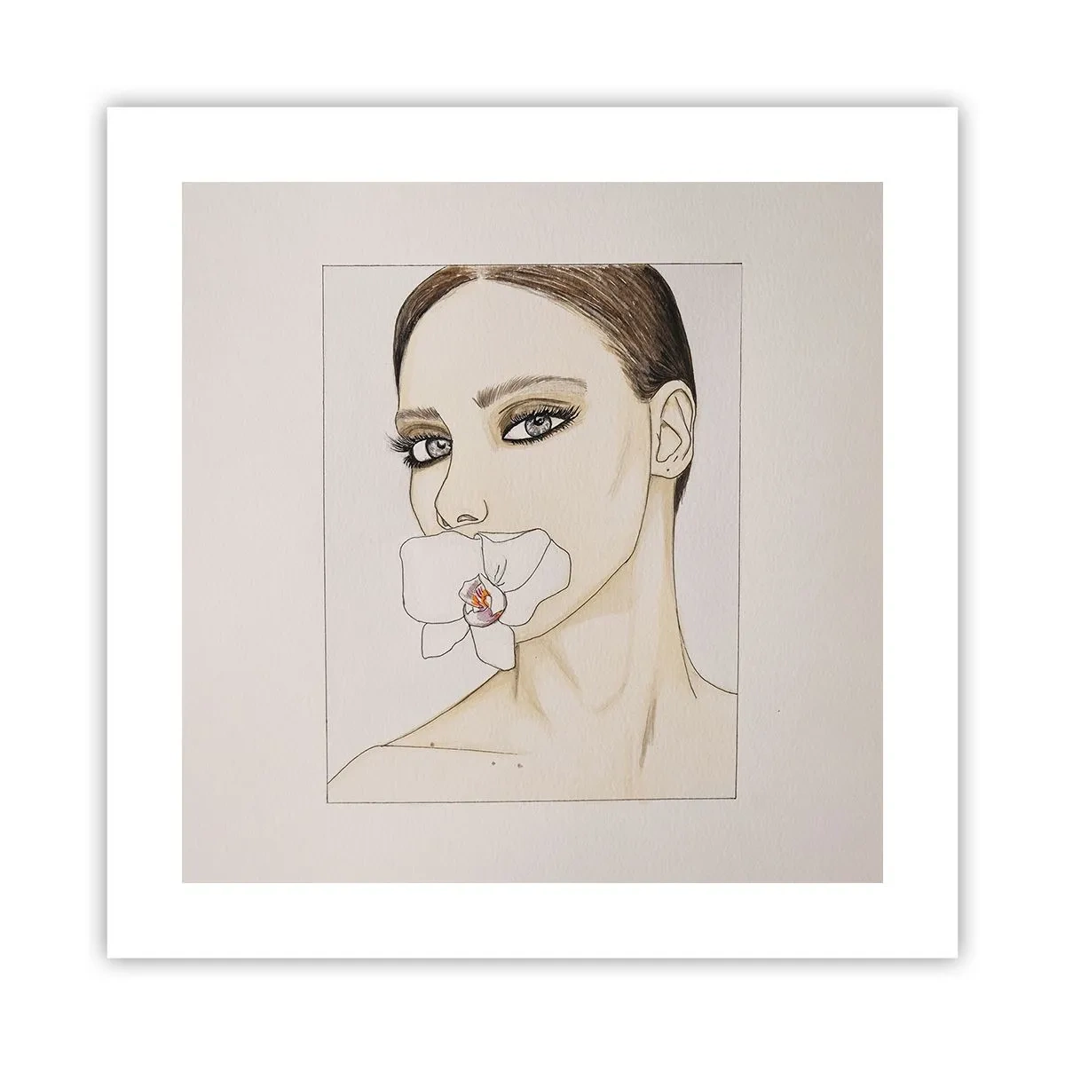 Plakat - Et symbol på elegance og skønhed - 40x40 cm