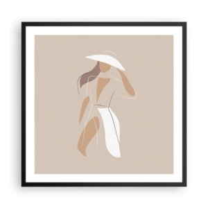 Plakat i sort ramme - Mode er sjovt - 60x60 cm