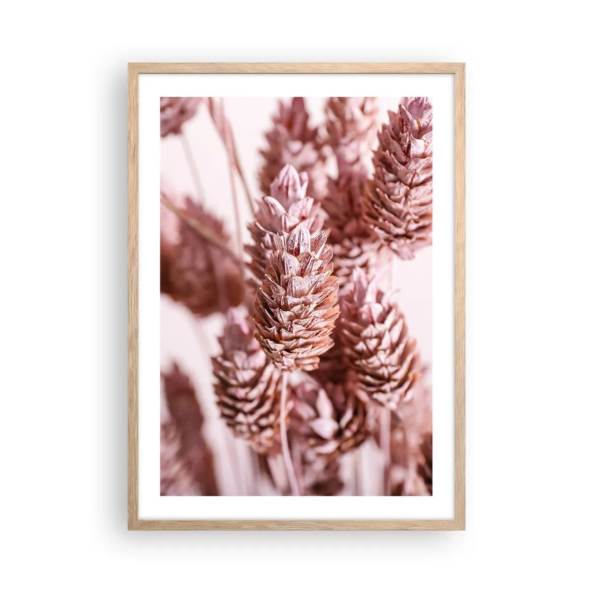 Plakat i ramme af lyst egetræ - Tilsyneladende ubemærket - 50x70 cm