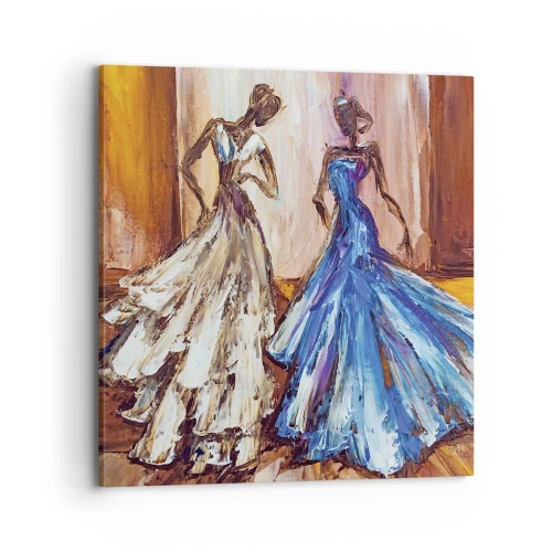 Lærredstryk - Billede på lærred - Den taknemmelige duo - 70x70 cm