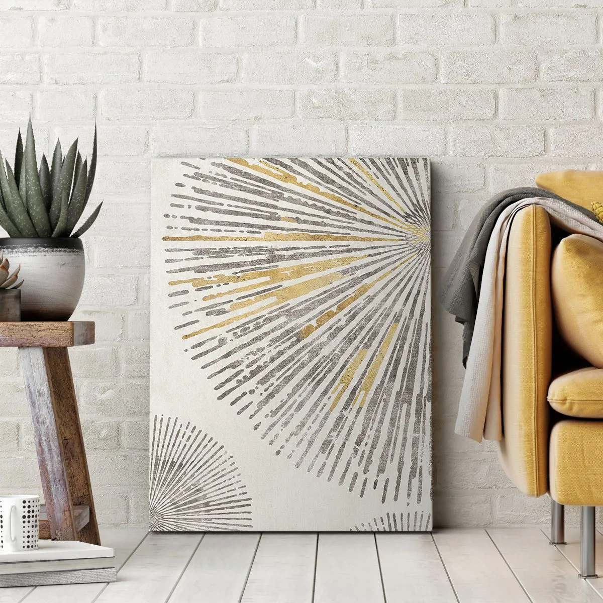 Lærredstryk - Billede på lærred - Skønheden i en rokke - 65x120 cm