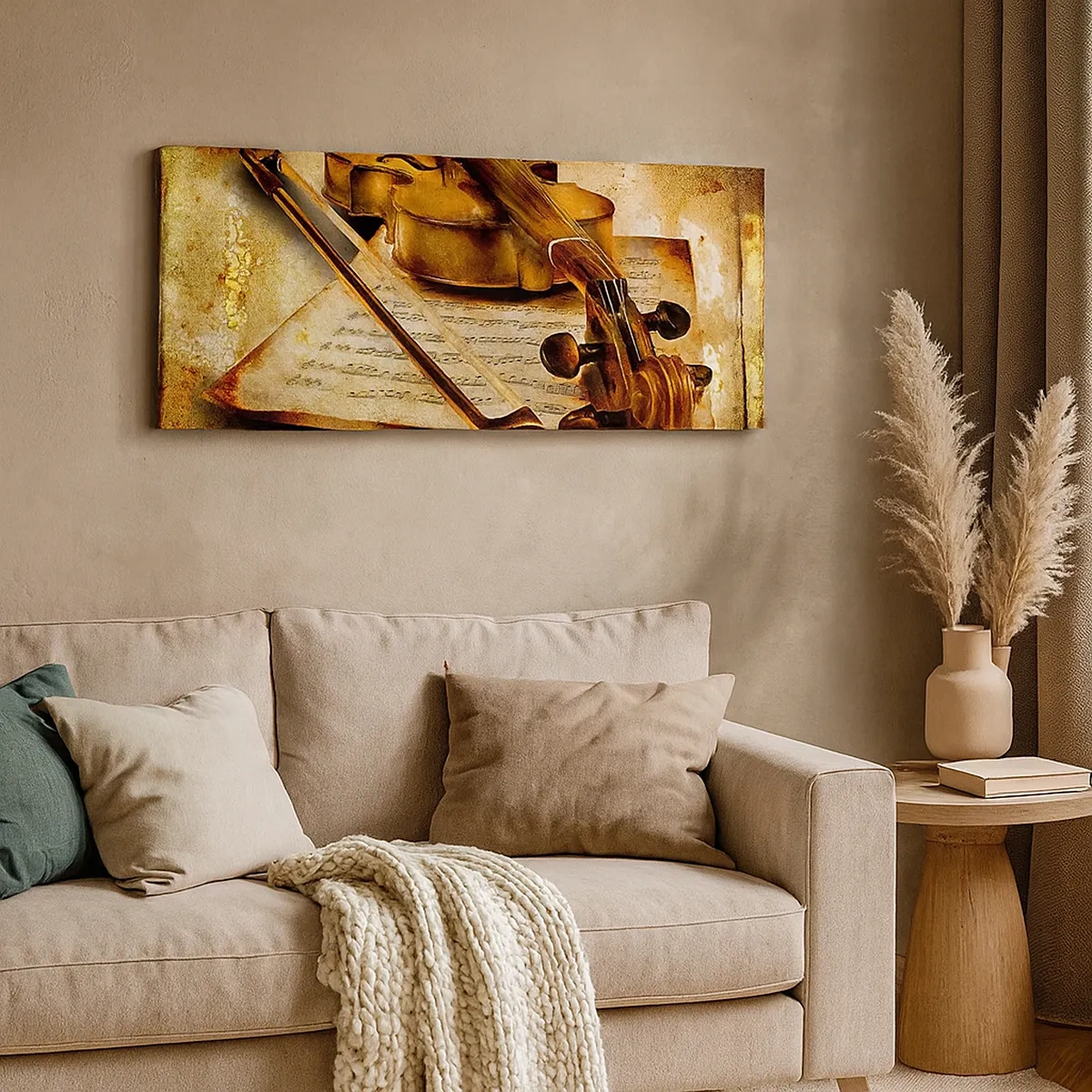 Lærredstryk - Billede på lærred - Virtuos søges omgående - 30x30 cm