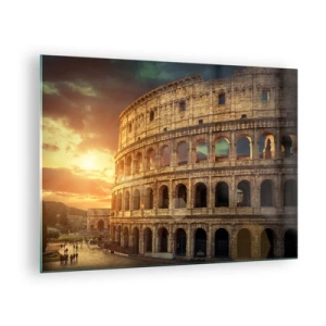 Billede på glas - Et kolossalt indtryk - 70x50cm - Kolossalt indtryk - Moderne vægdekoration til stue og soveværelse ARTTOR