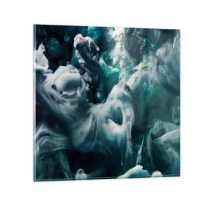 Billede på glas - Farvebevægelse - 40x40 cm