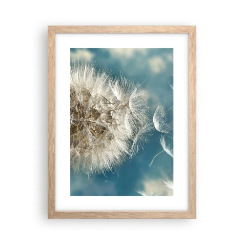 Plakat i ramme af lyst egetræ - En engels åndedræt - 30x40 cm