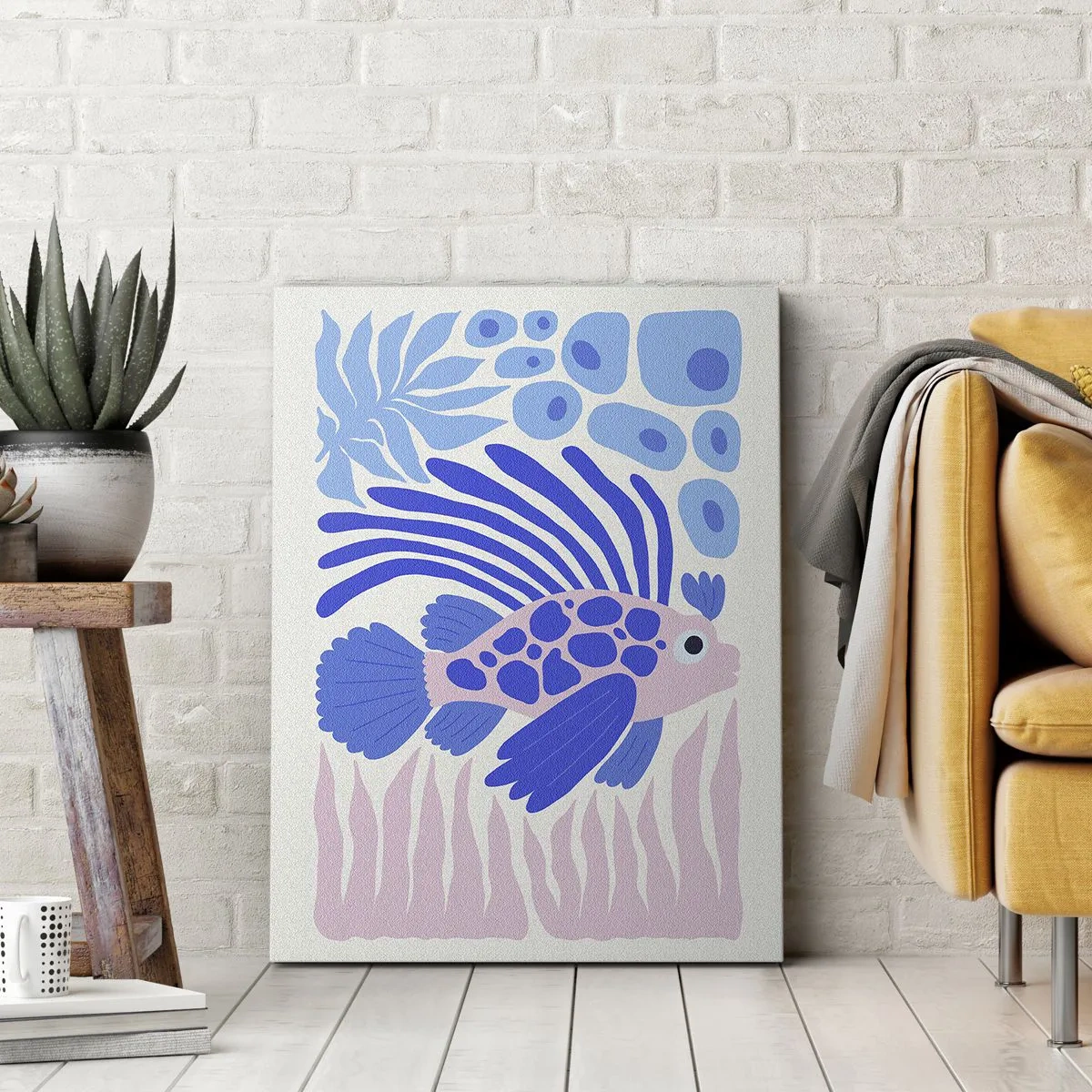 Lærredstryk - Billede på lærred - I dit rette element - 55x100 cm