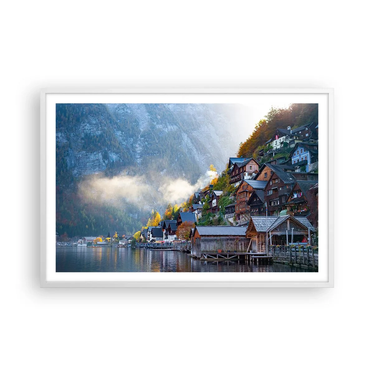 Plakat i hvid ramme - Alpine climes - 91x61 cm