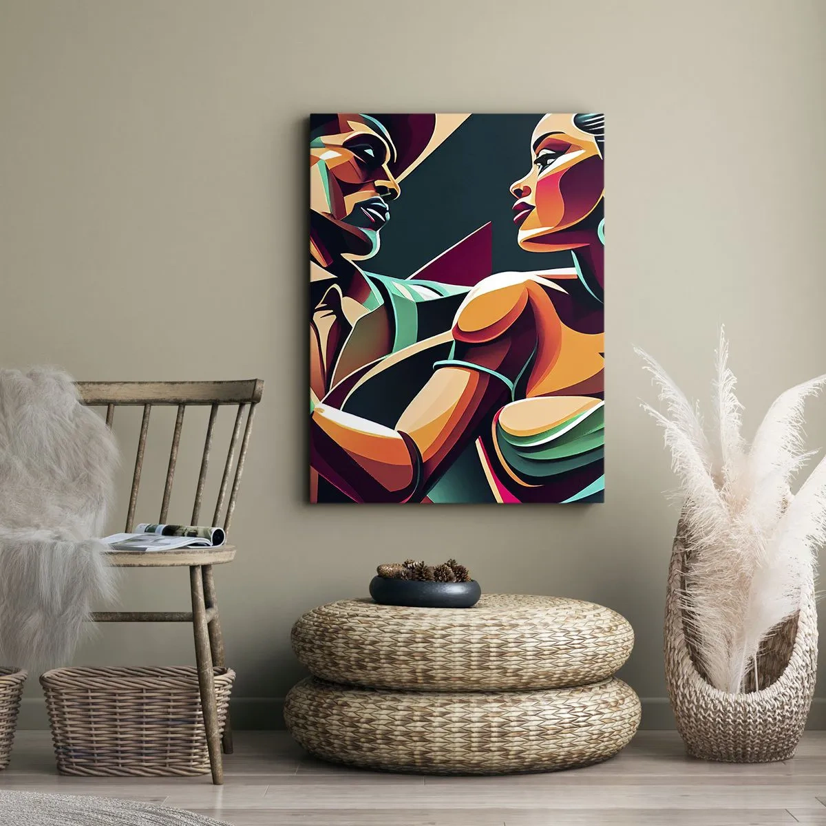 Lærredstryk - Billede på lærred - I hjertets rytme - 50x70 cm