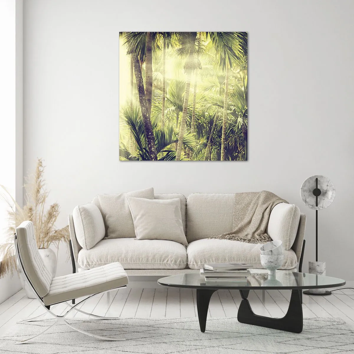 Billede på glas - I grønne gløder - 40x40 cm