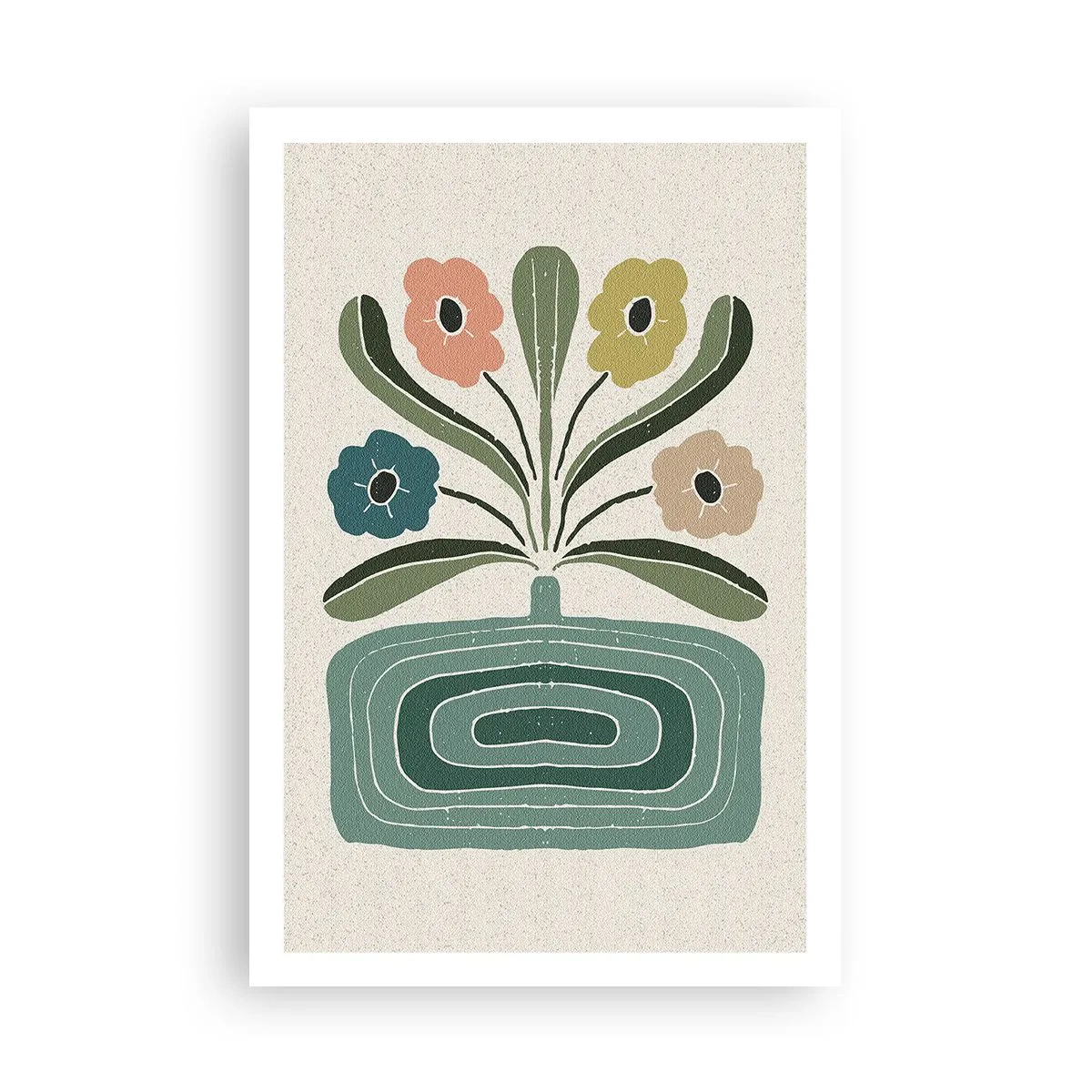 Plakat - Symmetrisk buket - 61x91 cm