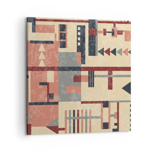 Lærredstryk - Billede på lærred - Kombination af vertikaler og niveauer - 50x50 cm