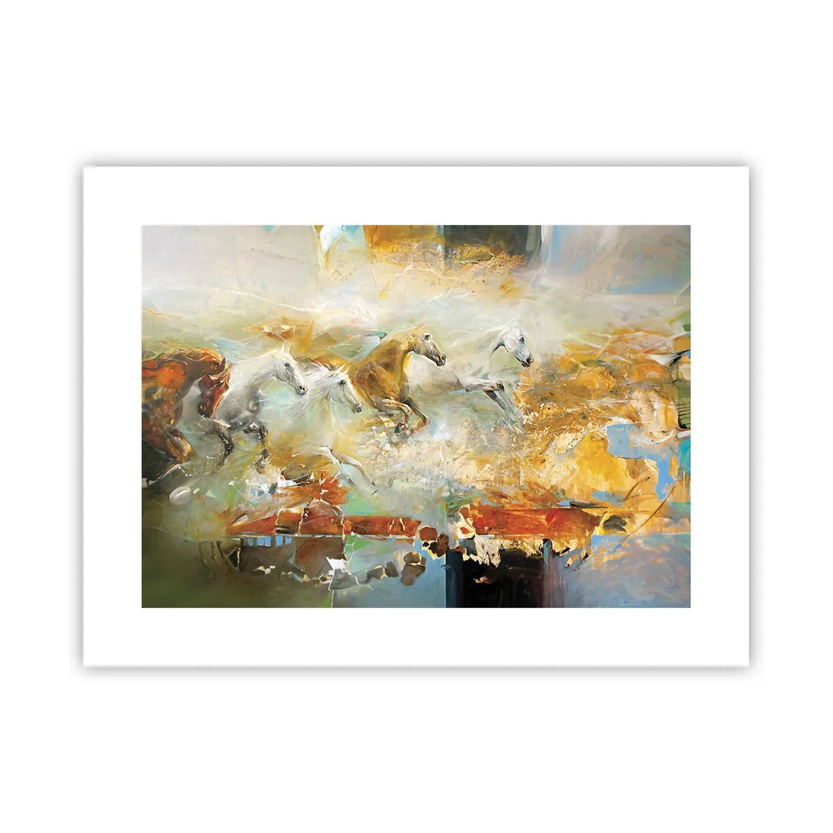 Plakat - Galopperer gennem lyset - 40x30 cm