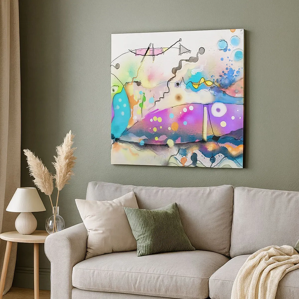 Lærredstryk - Billede på lærred - Ingen ord! - 30x30 cm