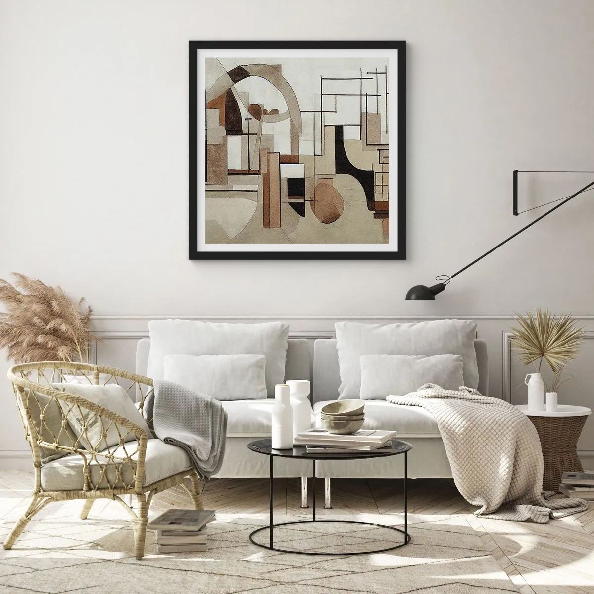 Plakat i sort ramme - Bybillede 2.0 - 40x40 cm