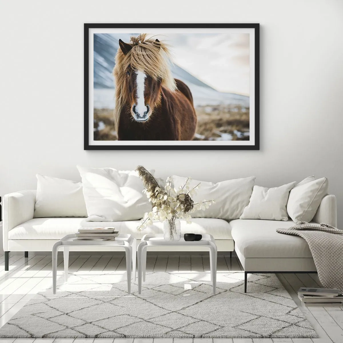 Plakat i sort ramme - Kan du mærke friheden? - 100x70 cm