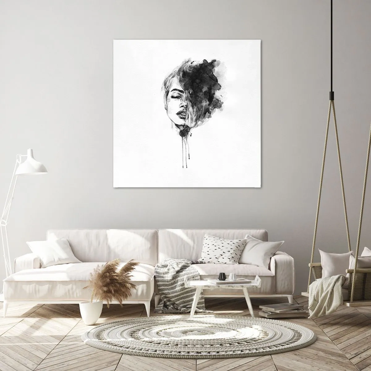 Lærredstryk - Billede på lærred - Hvad piger drømmer om - 70x70 cm