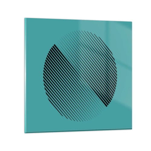 Billede på glas - Cirklen - en geometrisk variation - 50x50 cm