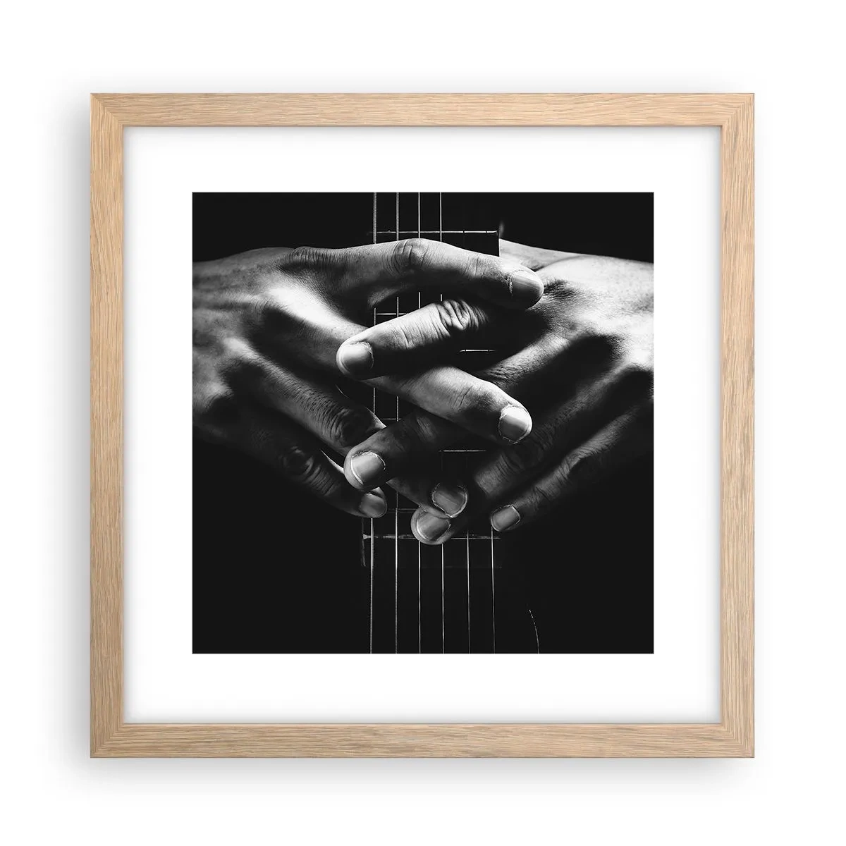 Plakat i ramme af lyst egetræ - Kunstnerens bøn - 30x30 cm