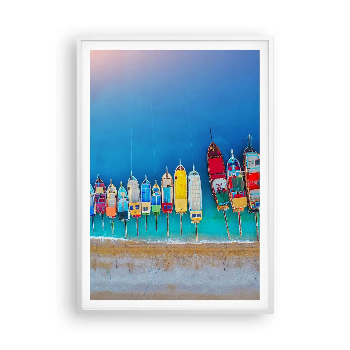 Plakat i hvid ramme - Fra et fugleperspektiv - 70x100 cm