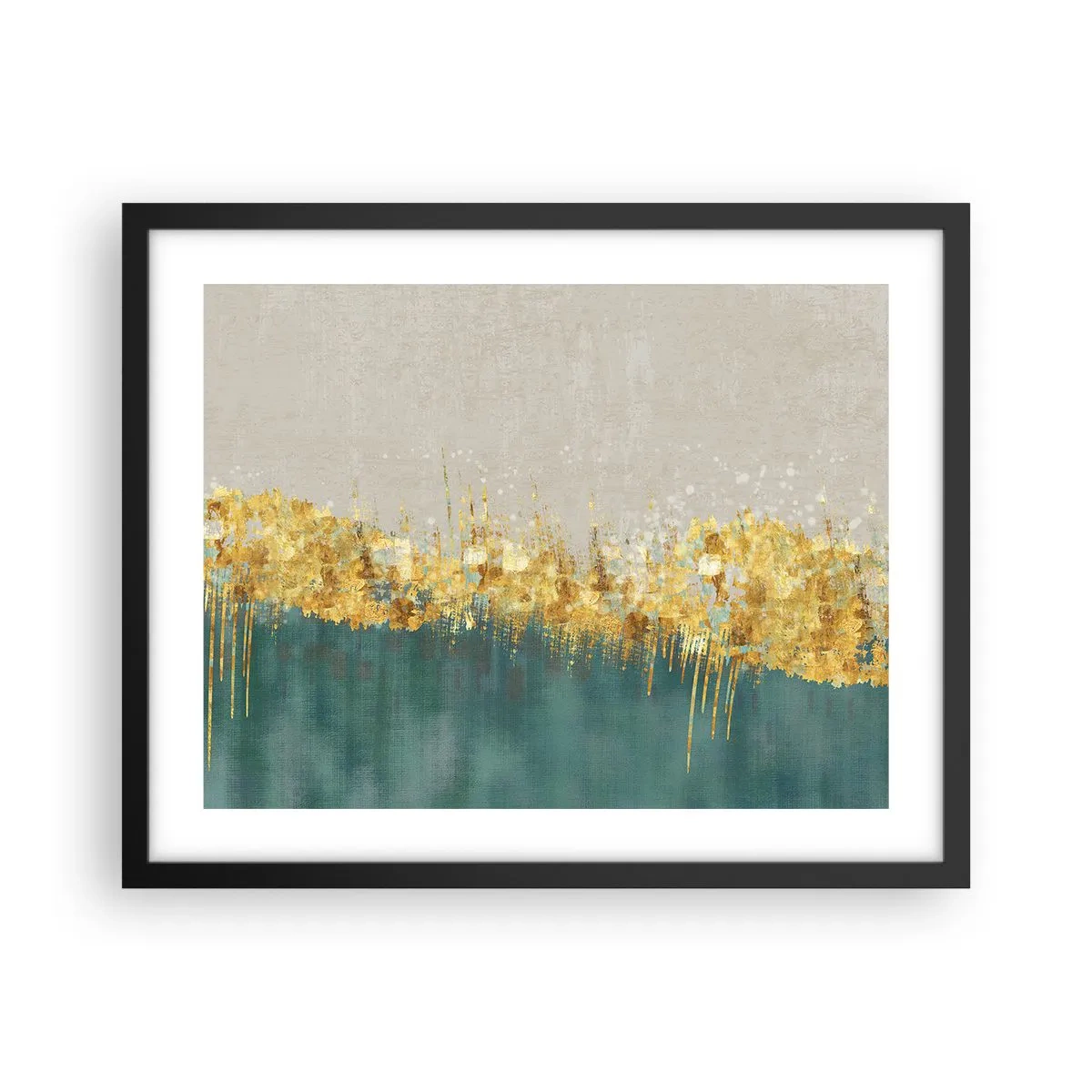 Plakat i sort ramme - Den gyldne grænse - 50x40 cm