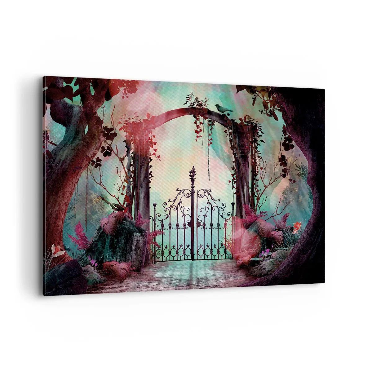 Lærredstryk - Billede på lærred - Hemmelig have - 120x80 cm