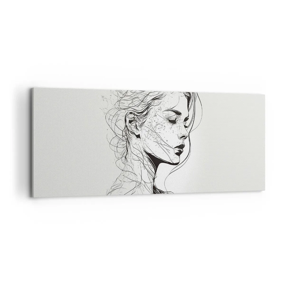 Lærredstryk - Billede på lærred - Portræt i drømmeri - 120x50 cm