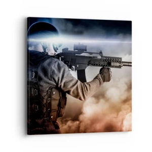 Lærredstryk - Billede på lærred - Bare en helt - 40x40 cm