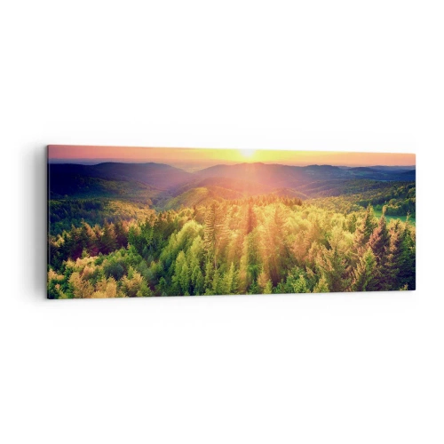 Lærredstryk - Billede på lærred - Toppe og bjergtoppe - 140x50 cm