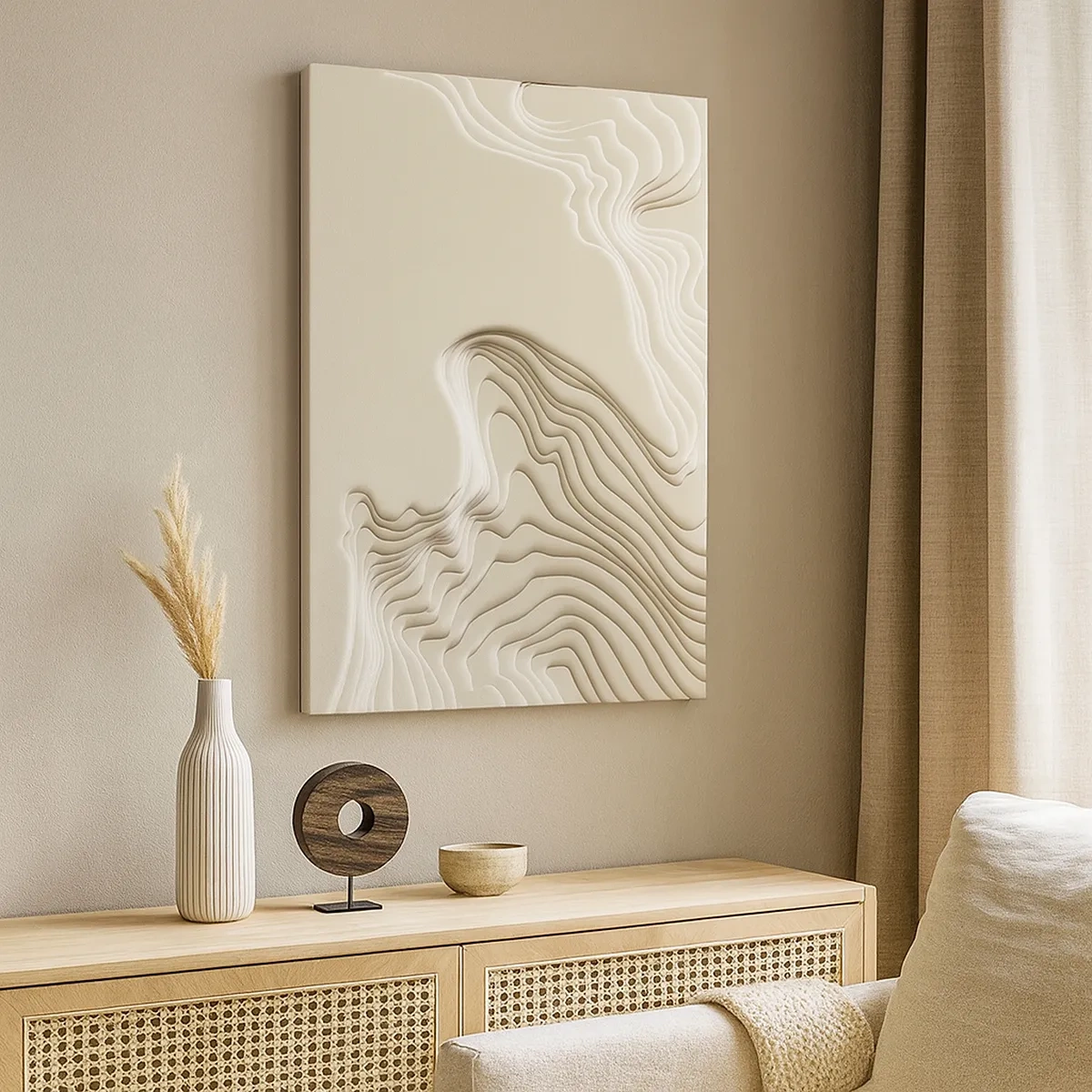 Lærredstryk - Billede på lærred - Kunstens topografi - 50x70 cm