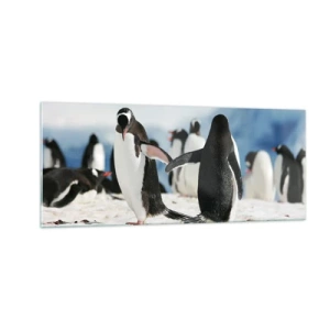 Billede på glas - Danser i sneen - 100x40 cm