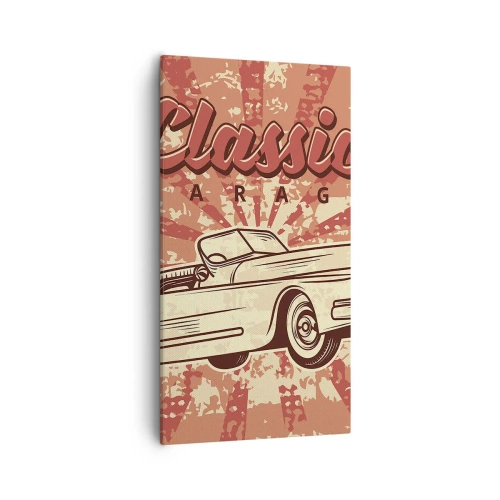 Lærredstryk - Billede på lærred - Og i radioen Elvis - 55x100 cm