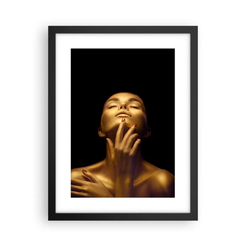 Plakat i sort ramme - Som gylden silke - 30x40 cm