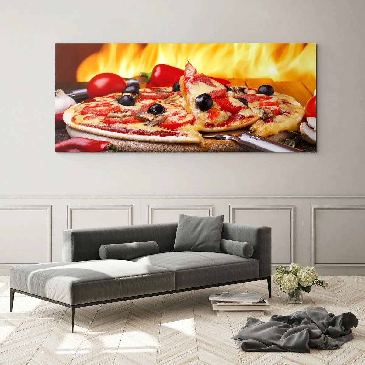 Billede på glas - From Italy with love - 90x30 cm
