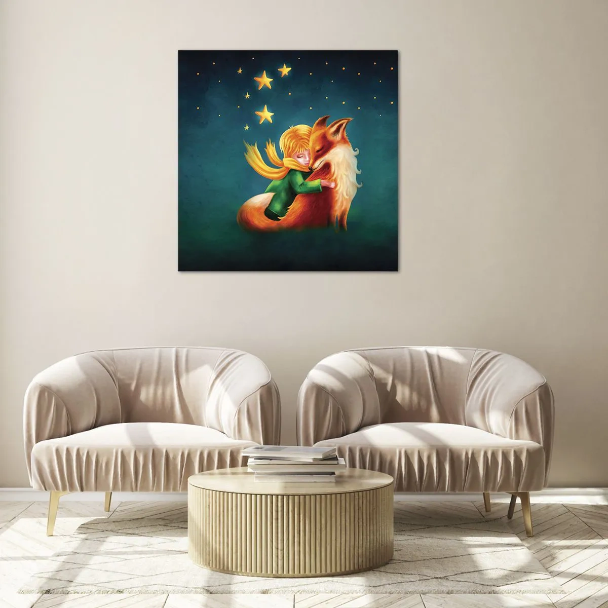 Billede på glas - Lille Prins - 70x70 cm