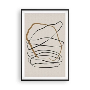 Plakat i sort ramme - Komposition - dans i besiddelse - 61x91 cm