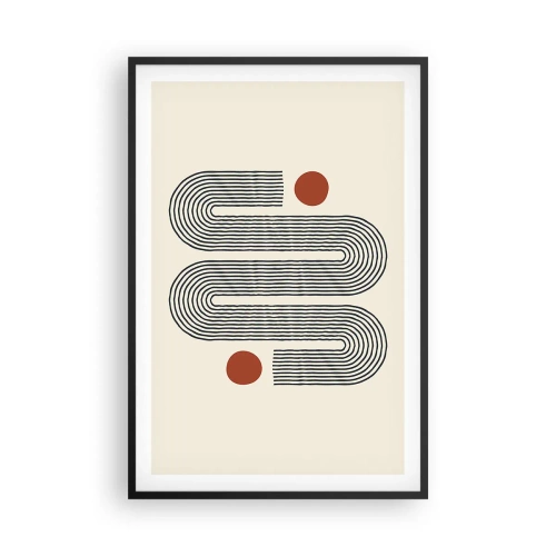 Plakat i sort ramme - Fra start til slut - 61x91 cm