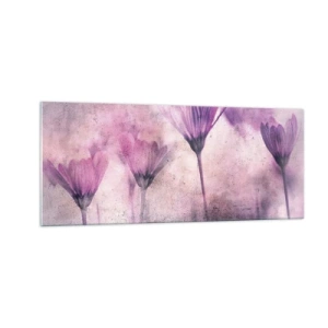 Billede på glas - En drøm af blomster - 100x40 cm