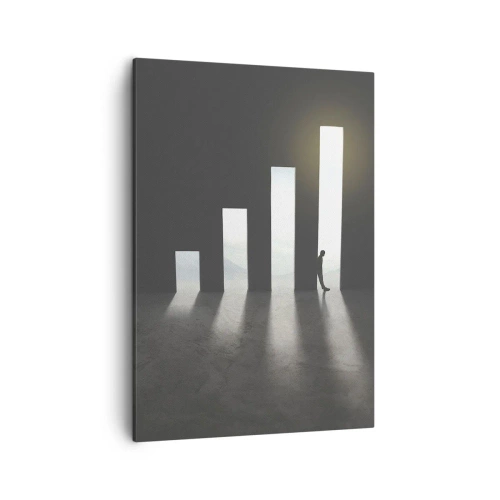 Lærredstryk - Billede på lærred - Succes - et indtryk - 50x70 cm