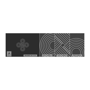 Prøve Fototapet Premium Canvas - I den keltiske ånd - Abstraktion, Stykke, Minimalisme - 100x30 cm