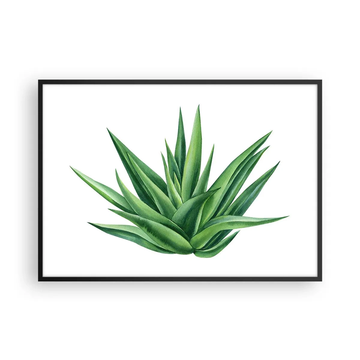 Plakat i sort ramme - Grøn - styrke - liv - 100x70 cm