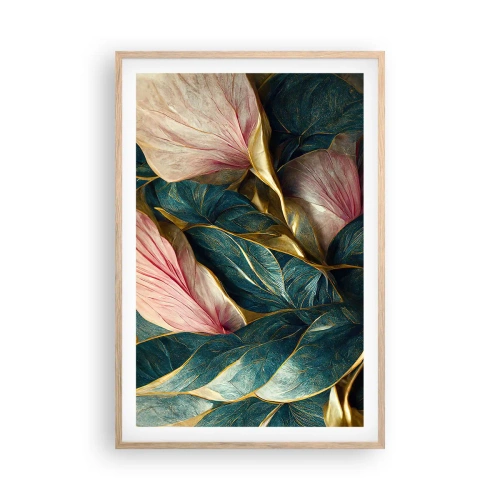 Plakat i ramme af lyst egetræ - Naturlig elegance og stil - 61x91 cm
