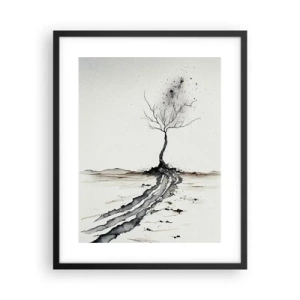 Plakat i sort ramme - Vinterens melankoli - 40x50 cm