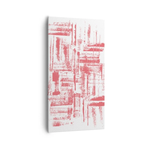 Lærredstryk - Billede på lærred - Rød by - 55x100 cm