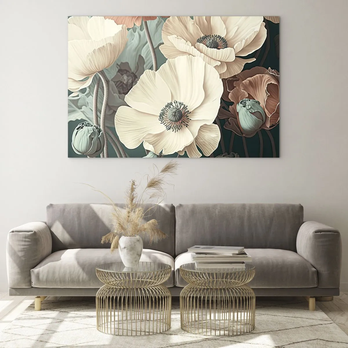 Billede på glas - Valmuernes hvisken - 70x50 cm