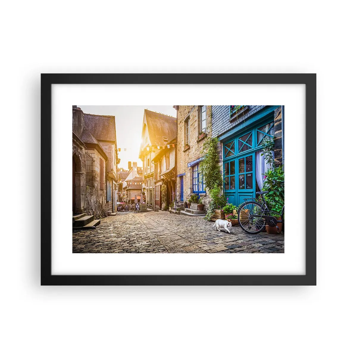 Plakat i sort ramme - Byens hvide spøgelse - 40x30 cm